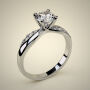 PAVE SOLITAIRE RING ENG043